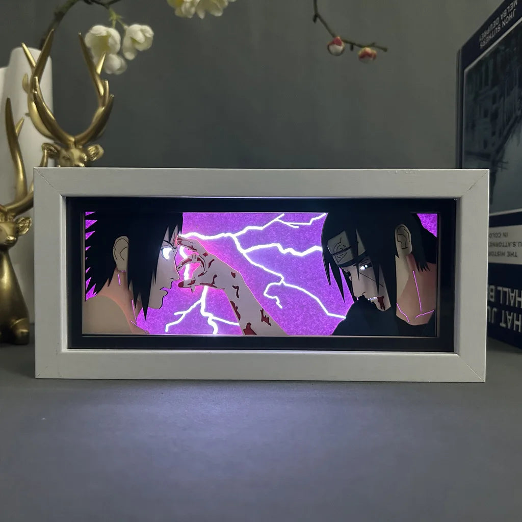 Luminária Sasuke e Itachi: O Brilho do Clã Uchiha